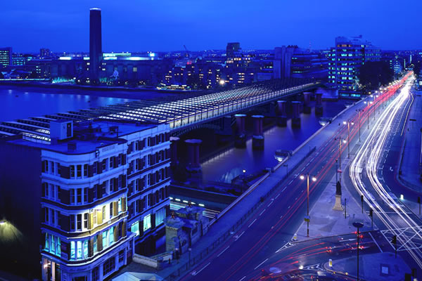 Blackfriars Station at night