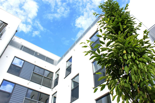 Outside view looking up