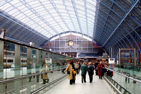 Concourse with people